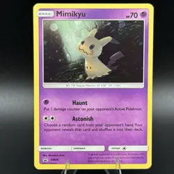 Mimikyu SM29 Holo Black Star PROMO Pokemon Card - Image 1