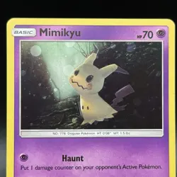 Mimikyu SM29 Holo Black Star PROMO Pokemon Card - Image 2