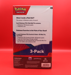 Pokemon Trading Card Ball & 2 Metal Tins Scarlet & Violet - Image 3