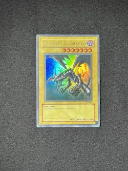 Yu-Gi-Oh! TCG Red-Eyes Black Dragon SDJ-001 Vintage Holo Rare Card 1996 - Image 1