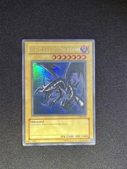 Yu-Gi-Oh! TCG Red-Eyes Black Dragon SDJ-001 Vintage Holo Rare Card 1996 - Image 2