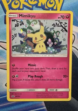 Pokemon TCG Mimikyu SM Black Star Promos SM163 Holo Card Near Mint Condition - Image 1