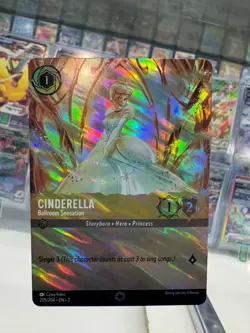 CINDERELLA BALLROOM SENSATION 205/204 DISNEY LORCANA FLOODBORN ENCHANTED CARD #2 - Image 1