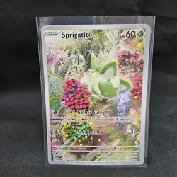 Sprigatito Holo Illustration Rare Card 196/193 Sv02: Paldea Evolved Pokemon - Image 1