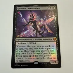 Gwenom, Remorseless FOIL 56 Marvel's Spider-Man SPM MTG Mythic Unplayed Mint NM - Image 2