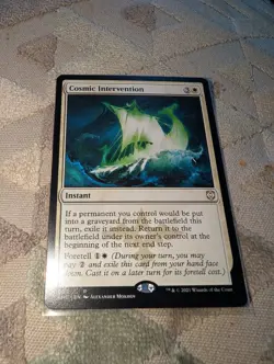 MTG Cosmic Intervention Kaldheim Commander Near Mint Condition - Image 1