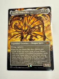 Ao, the Dawn Sky Borderless NM Kamigawa: Neon Dynasty MTG Magic he Gathering - Image 1
