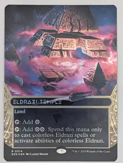 (Foil) Eldrazi Temple (0014) (Borderless) (014) Edge of Eternities: Stellar Sigh - Image 1
