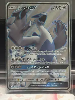 Pokemon Lugia GX Full Art Holo Card 207/214 Sm-Lost Thunder - Image 1