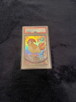 1999 Topps Pokemon TV #17 Pidgeotto Rainbow Foil First Run Blue Logo PSA 8 NM-MT - Image 2