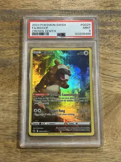 GRADED PSA 9 2023 Pokemon SWSH FA/Bidoof Crown Zenith #GG29 - Image 1