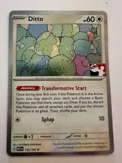 Ditto 132/165 Cosmos Holo Prize Pack Stamped Series 6 Pokemon 151 FREE SHIPPING - Image 3