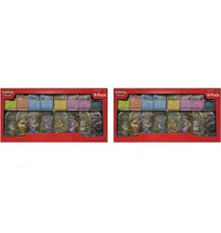 2 Pokemon TCG Prismatic Evolutions 8-Pack Mini-Tins Promos Costco Bundle IN HAND - Image 1