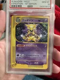 2001 Pokemon Japanese Expedition 1st Edition Alakazam #116 Holo PSA 10 - Image 2