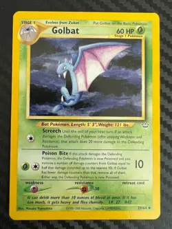 Pokemon TCG Golbat Neo Revelation 29/64 Regular Unlimited Uncommon LP - Image 1