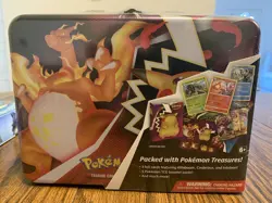 Pokemon TCG Charizard Collector’s Treasure Chest Lunch Box Tin NEW Sealed - Image 1