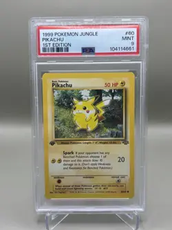 1999 Pokemon Jungle Pikachu 1st Edition PSA 9 - Image 1