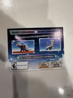 Shiny Miraidon Koraidon Code GameStop Pokemon Switch Promo NM Scarlet Or Violet - Image 1