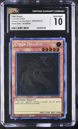 2022 Yu-Gi-Oh! Cyber Dragon GFP2-EN178 Ghost Rare CGC 10 GEM MINT - Image 1