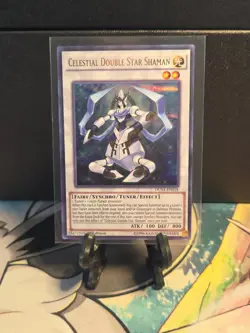 Yu-Gi-Oh! Celestial Double Star Shaman DUSA-EN018 Ultra Rare 1st Edition HP - Image 1