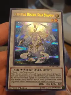 Yu-Gi-Oh! Celestial Double Star Shaman DUSA-EN018 Ultra Rare 1st Edition HP - Image 2
