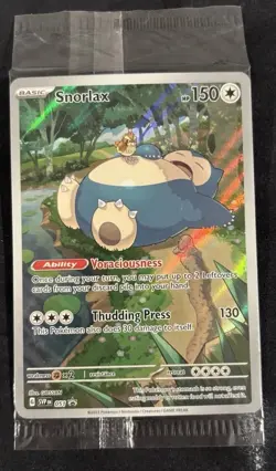Pokemon TCG Snorlax SVP051 Promo Card Sealed, Near Mint Condition - Image 1