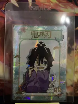 Obanai Iguro + Genya Shinazugawa QR Demon Slayer Anime Trading Card - Image 1