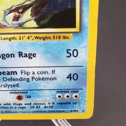Gyarados Base Set 6/102 Pokemon Card Holo Rare WOTC Vintage 1999 - Image 4