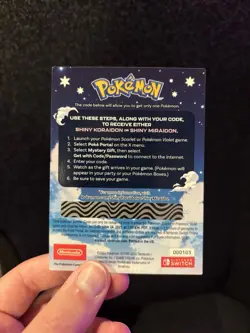 Shiny Miraidon Koraidon Code GameStop Pokemon - Physical PROMO Card- Unused Code - Image 2