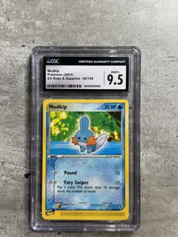 Pokemon Card Mudkip CGC 9.5 Mint+, e-Reader EX Ruby & Sapphire 60/109, 2003 (1) - Image 1
