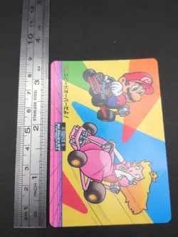 Mario Princess Peach #11 Mario Kart Card Carddass Nintendo BANPRESTO 1993 A2 - Image 4