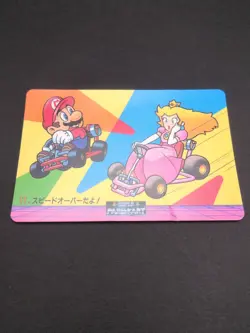 Mario Princess Peach #11 Mario Kart Card Carddass Nintendo BANPRESTO 1993 A2 - Image 5