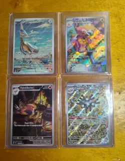 Pokemon Card Lot of 4 Full Art Illustration Rare Holo Pokemon Cards - Image 1