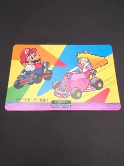 Mario Princess Peach #11 Mario Kart Card Carddass Nintendo BANPRESTO 1993 A1 - Image 5