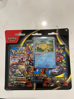 Pokemon TCG Mega Evolution 3 - Booster Blister Pack W/ Promo Psyduck Card Sealed - Image 1