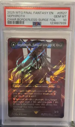 MTG Final Fantasy PSA 10 Sephiroth Fabled Soldier 5 Card Borderless Set #317/382 - Image 4