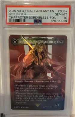 MTG Final Fantasy PSA 10 Sephiroth Fabled Soldier 5 Card Borderless Set #317/382 - Image 5