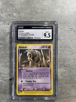 Pokemon Card Duskull CGC 9.5 Mint+, e-Reader EX Sandstorm 61/100, 2003 (1) - Image 1