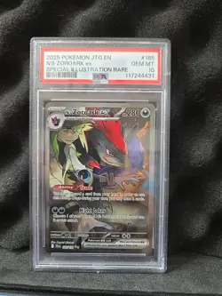 Pokemon TCG N's Zoroark EX Holo Card 185/159 Sv09: Journey Together PSA 10 - Image 1