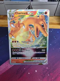 Pokemon TCG Charizard v Star Holofoil Ultra Rare Card 019/159 Crown Zenith - Image 1