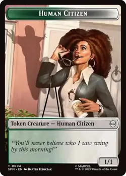 Copy | Human Citizen Double Sided Token [Marvel's Spider-Man] MTG - Image 2