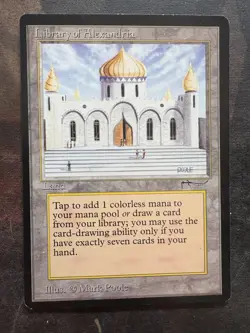 *** ARABIAN NIGHTS Library of Alexandria *** EX+ Edge Pinch! - Magic MtG - Image 1