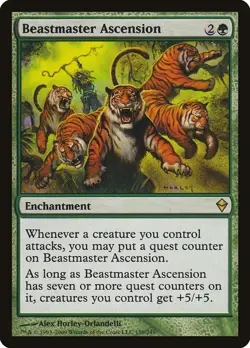 Beastmaster Ascension [Zendikar] Magic MTG - Image 1