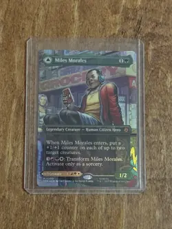 NM Borderless Foil Miles Morales, MTG, Marvel's Spider-Man, Magic, 200 IN HAND - Image 1