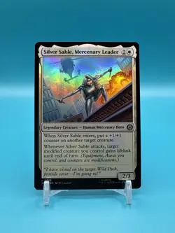 Silver Sable, Mercenary Leader - Marvel’s Spider-Man (SPM) - MTG - FOIL - Image 1