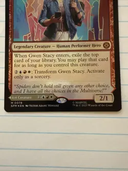 MTG Marvel Spider-Man Gwen Stacy/Ghost-Spider Foil (Mythic) M 0078 SPM - Image 3