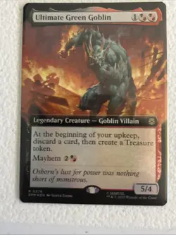 x1 Ultimate Green Goblin - Foil - Extended Art R MTG Marvel's Spider-Man M/NM, E - Image 1