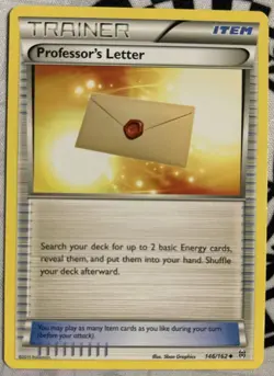 Professor's Letter 146/162 XY Breakthrough Trainer Pokemon Playset - Image 1