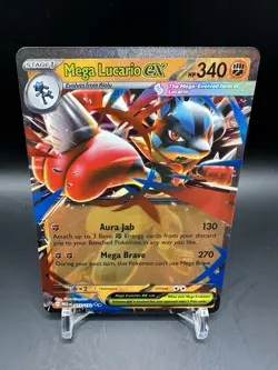 Pokemon TCG Mega Evolution Mega Lucario ex 077/132 English NM - Image 1