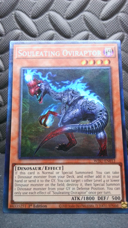 | Yugioh Souleating Oviraptor WISU-EN012 1st Collector's Rare NM 🔥 | - Image 2